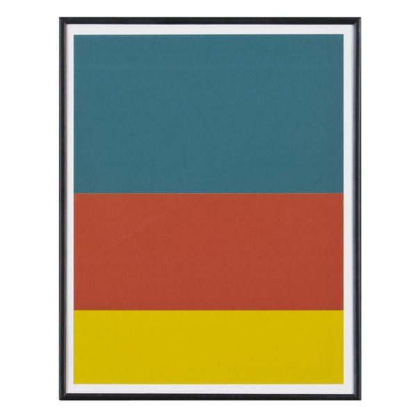 0256 (A+D) 3-Color Block Stripes Teal (11.5" x 14.5")