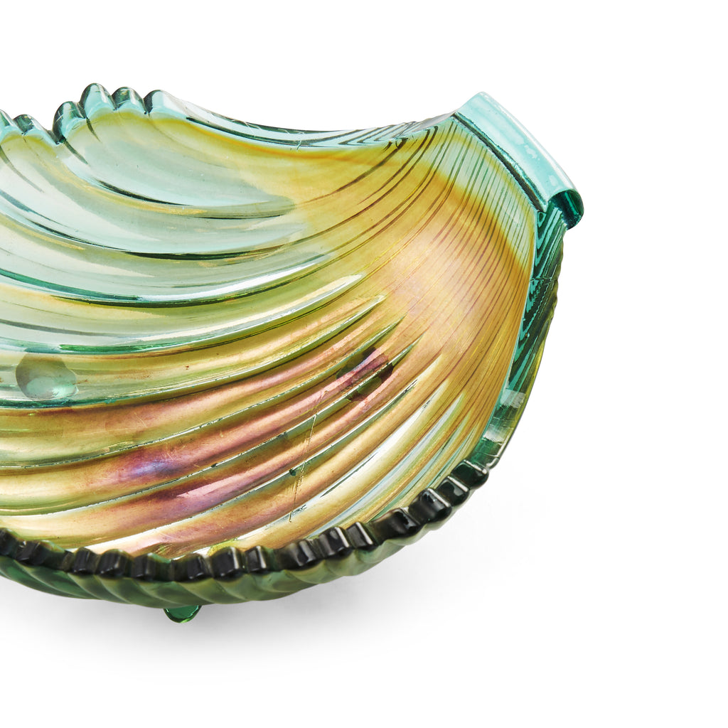 Iridescent Glass Shell Ashtray