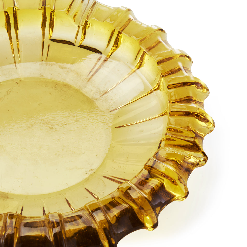 Amber Glass Ashtray