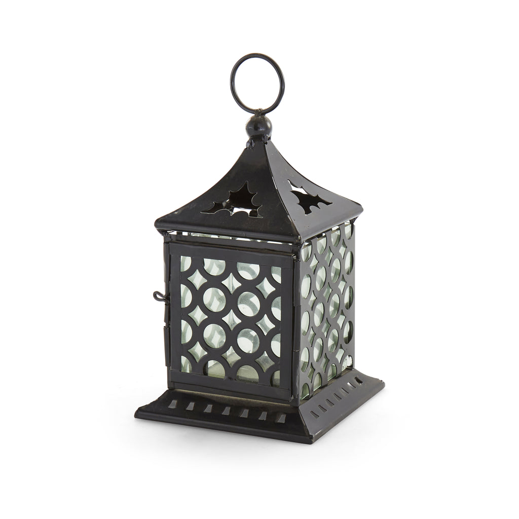 Small Black Lantern Candle Holder