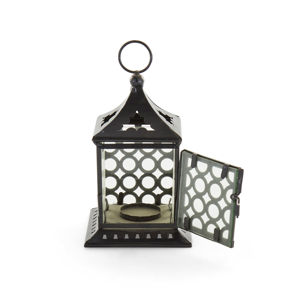 Small Black Lantern Candle Holder