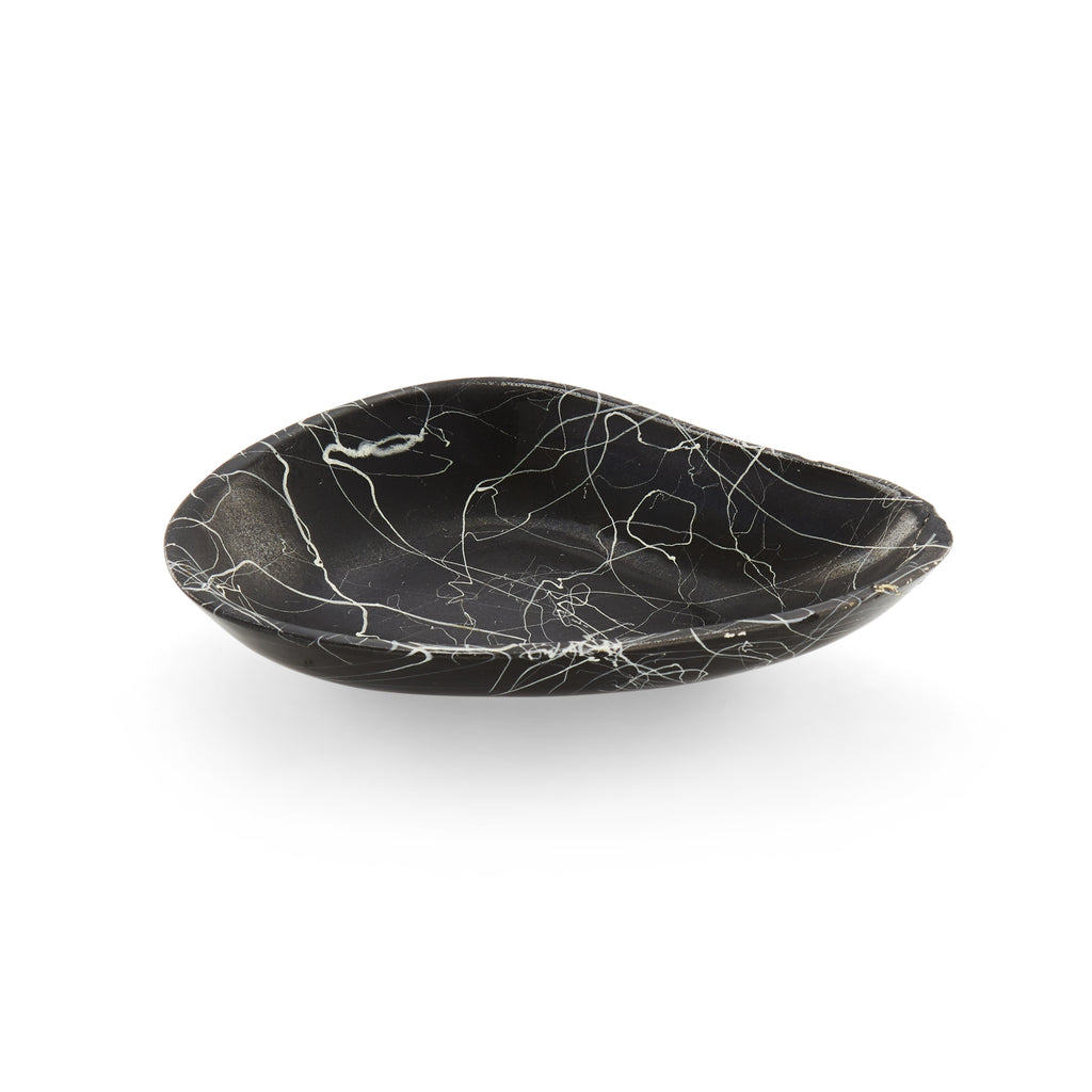 Black Ashtray with White Paint Splattered