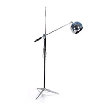 Chrome Ball Swing Arm Black Pole Floor Lamp