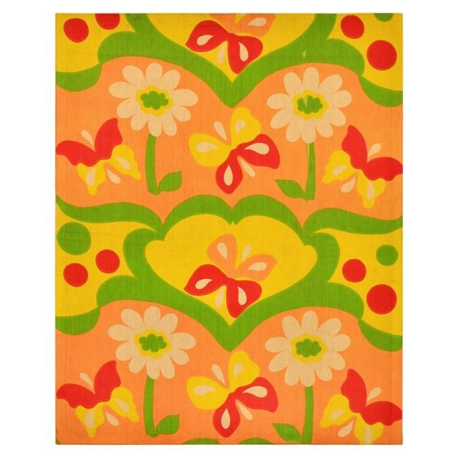 Butterflies and Flowers Fabric Art