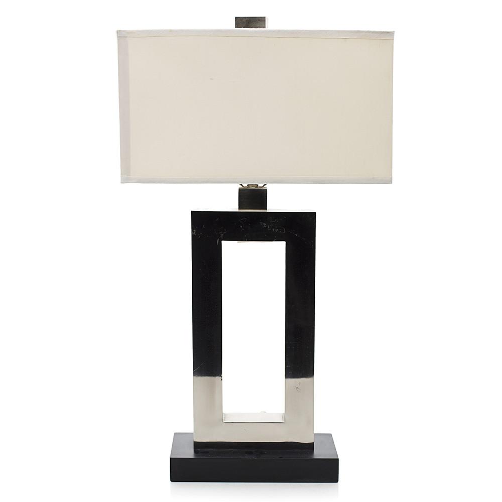 Chrome Rectangular Table Lamp