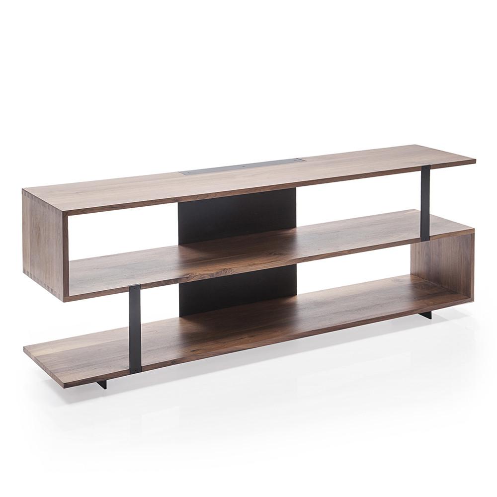 Modern Wood Zigzag Media Console