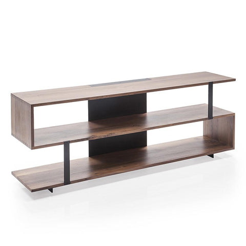 Modern Wood Zigzag Media Console