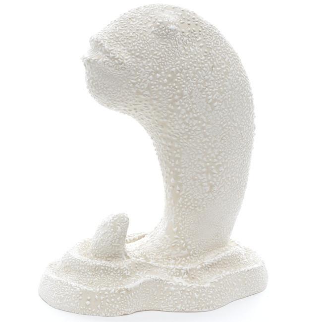 White Speckled Fish Table Top Sculpture