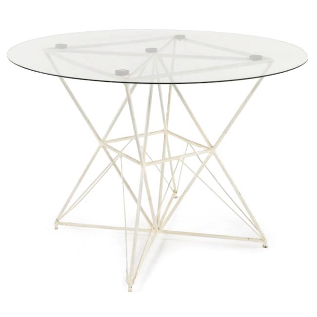 White Diamond Outdoor Dining Table
