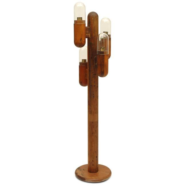 Wood Cactus Modern Floor Lamp