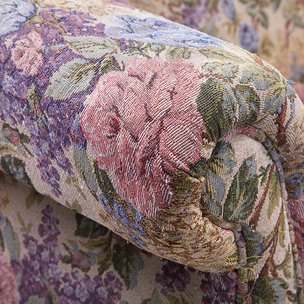 Pastel Floral Fabric Victorian Sofa