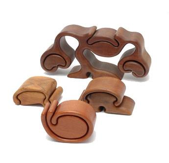 Brown Wood Carved Boxes