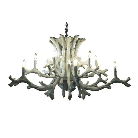 White Antler Chandelier