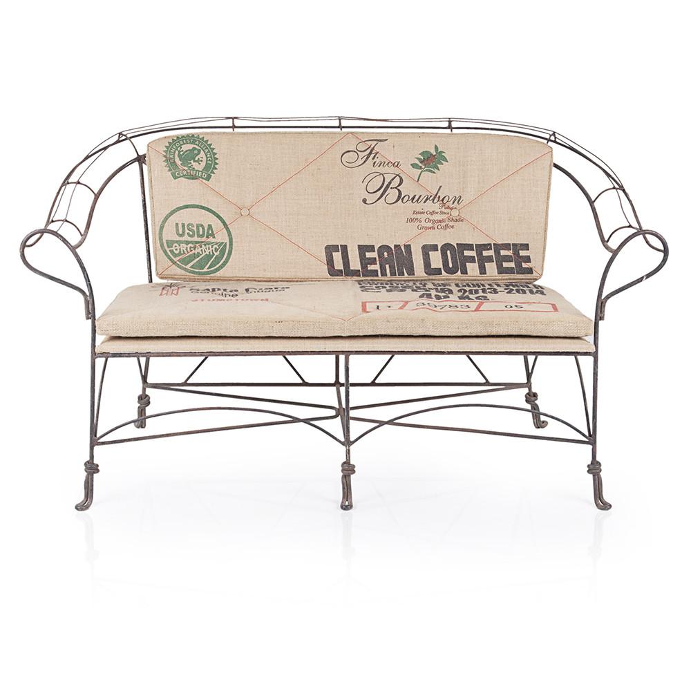 Burlap Advertisement Outdoor Loveseat