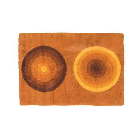 Brown Orange Circles Rug