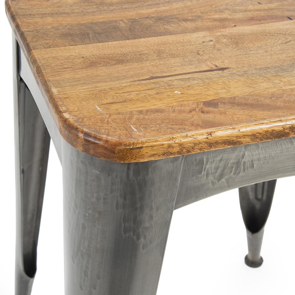 Metal and Wood Work Stool