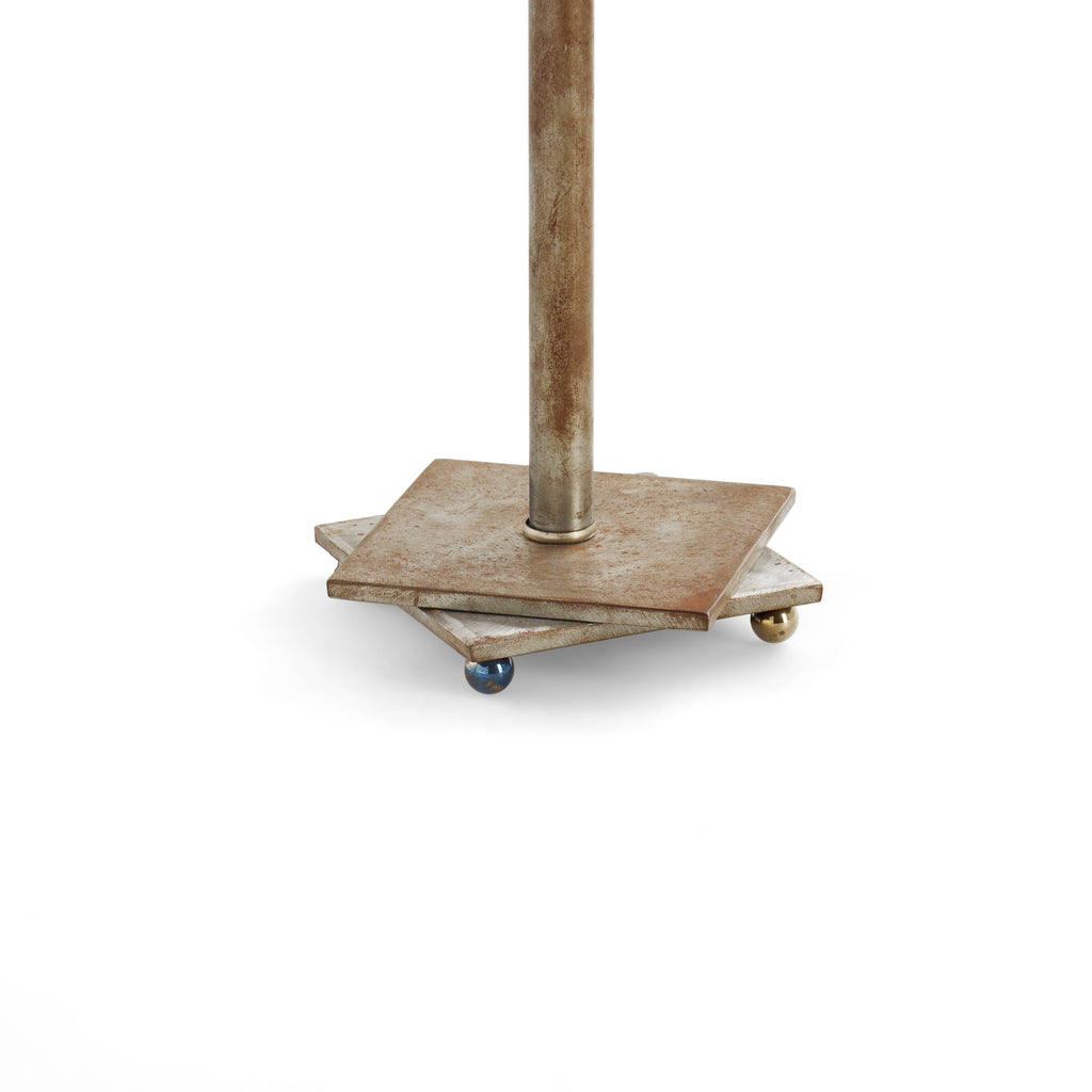 Metal Lamp with Beaded Shade
