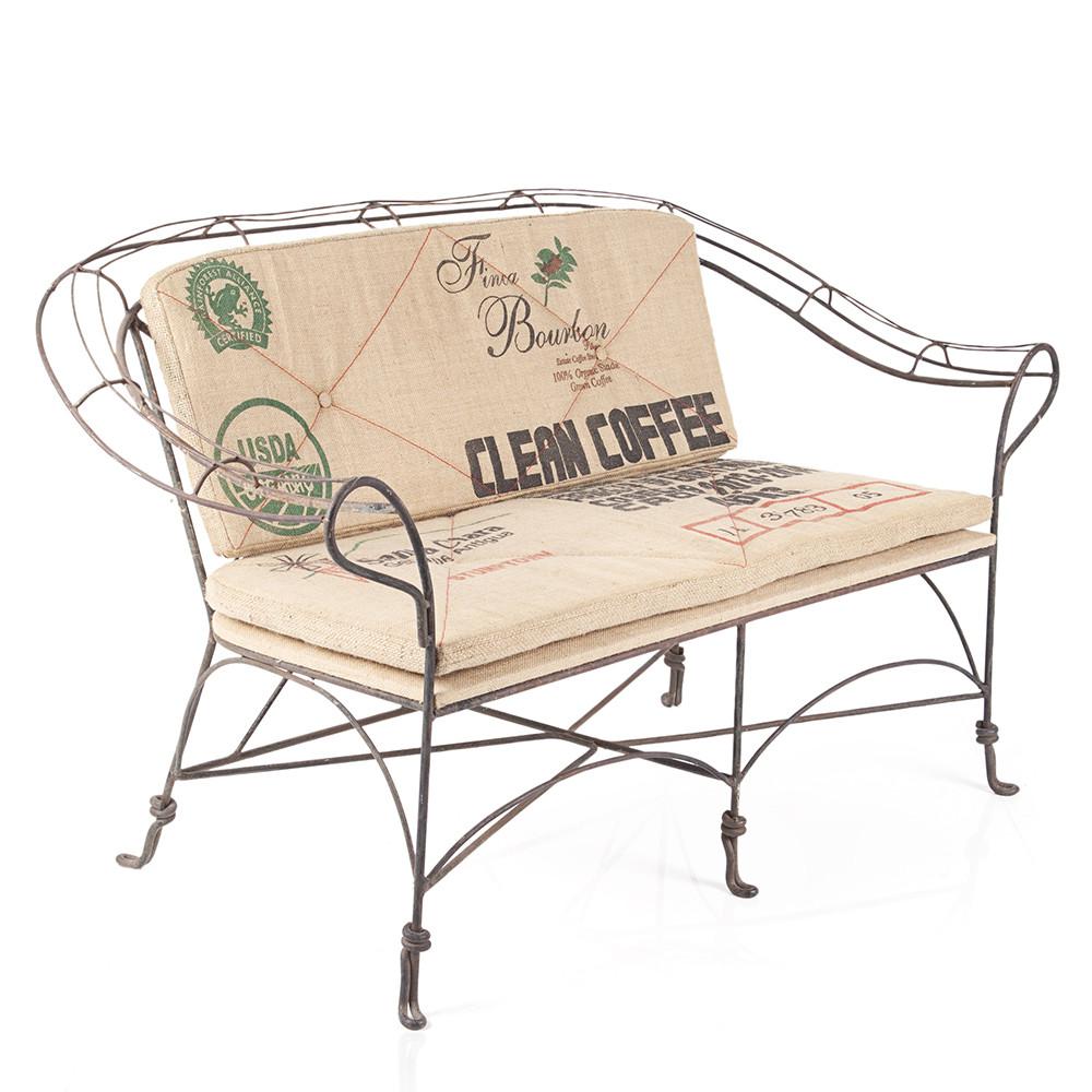 Burlap Advertisement Outdoor Loveseat