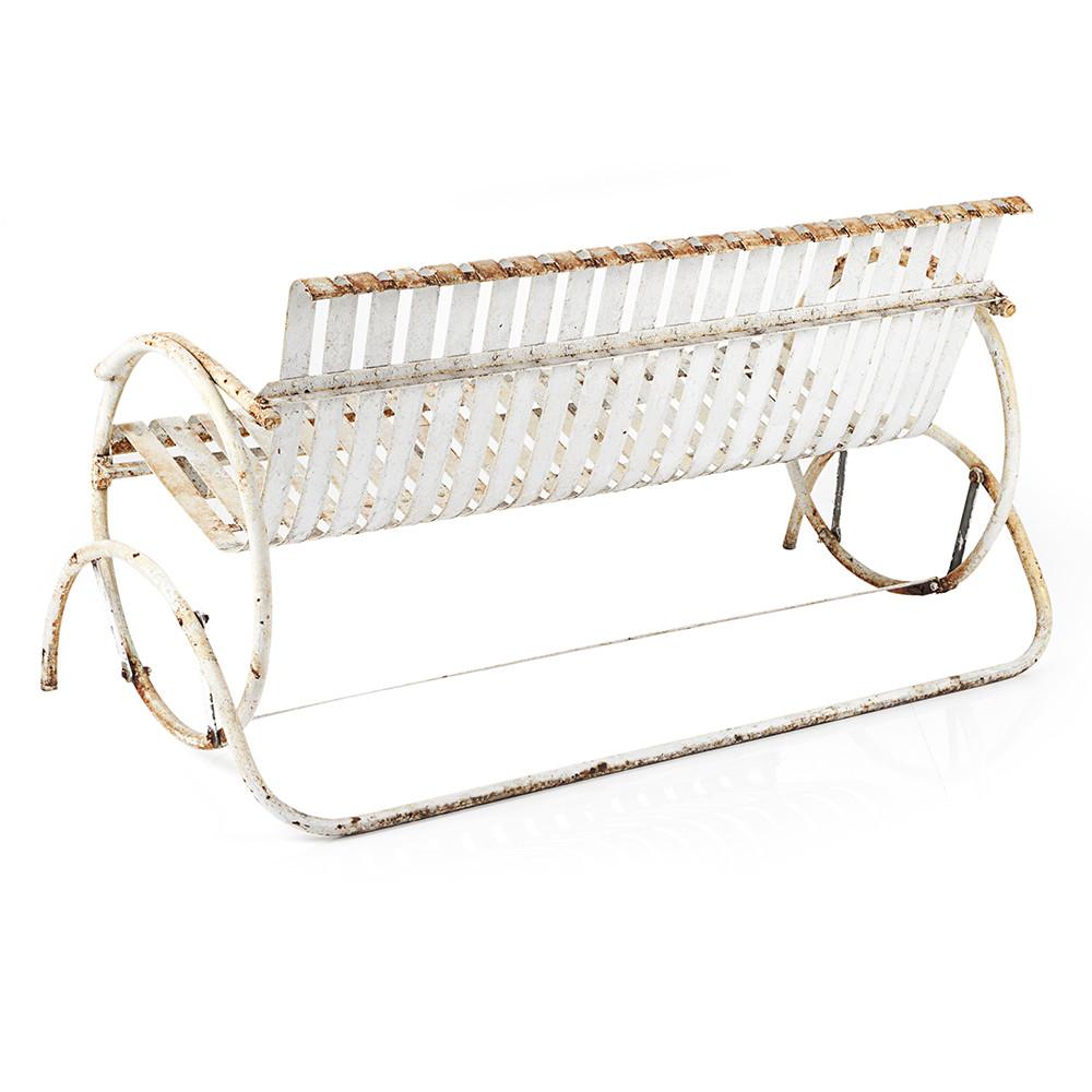 Rustic Metal Outdoor Loveseat