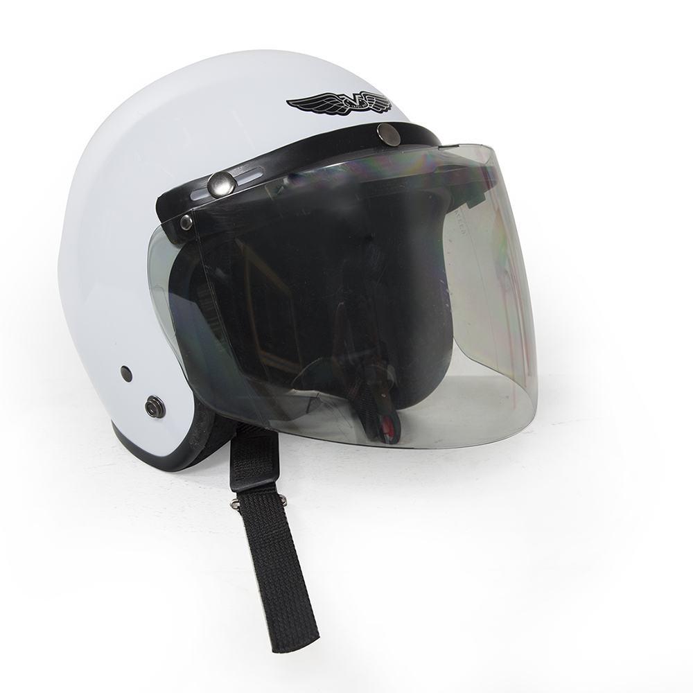 White Motorcycle Helmet