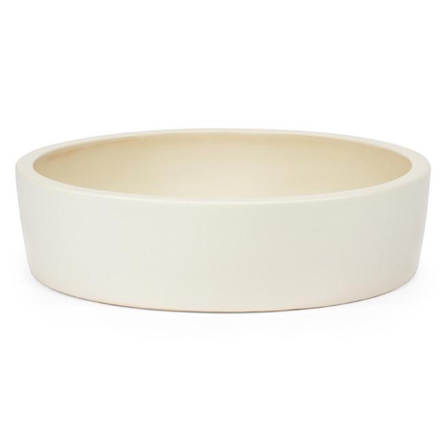 Case Study Low Pan Ceramic Cylinder - White