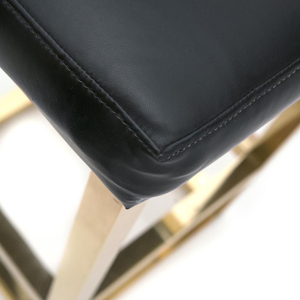Gold Black Barstool