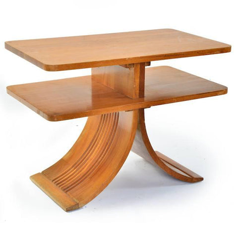 Wood Frankl 2-Tier Console Table