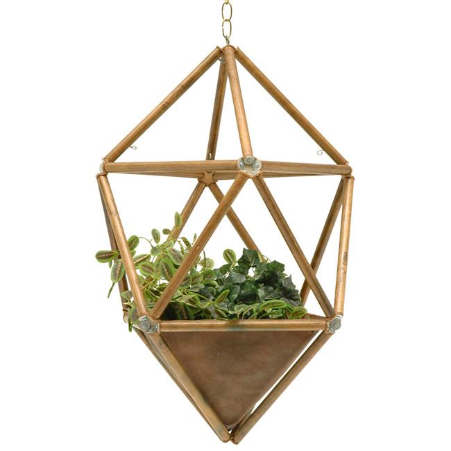 Vintage Wood Open Diamond Plant Hanger