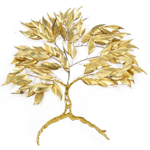 Brass Tree Wall Sculpture
