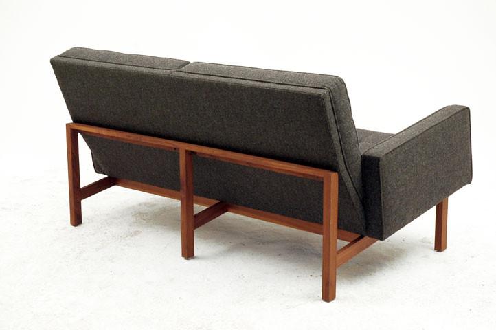 Modernica Charcoal Loveseat - Wood Base