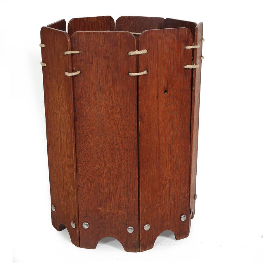 Wooden Craftsman Trash Can