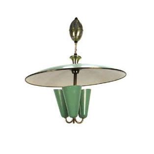Green Metal Vintage Hanging Pendant Lamp