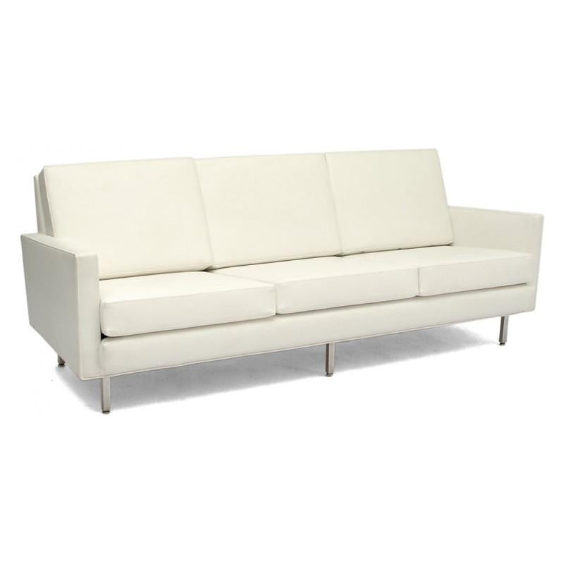 White Vinyl Case Study Sofa