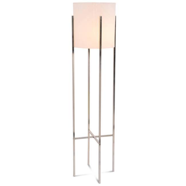Chrome Leg Cylinder Floor Lamp