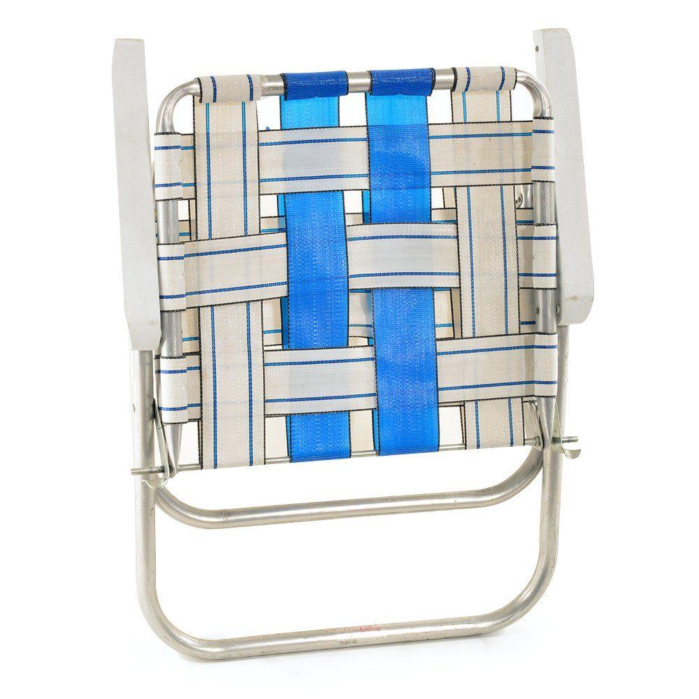 Blue & White Folding Lawn Chair