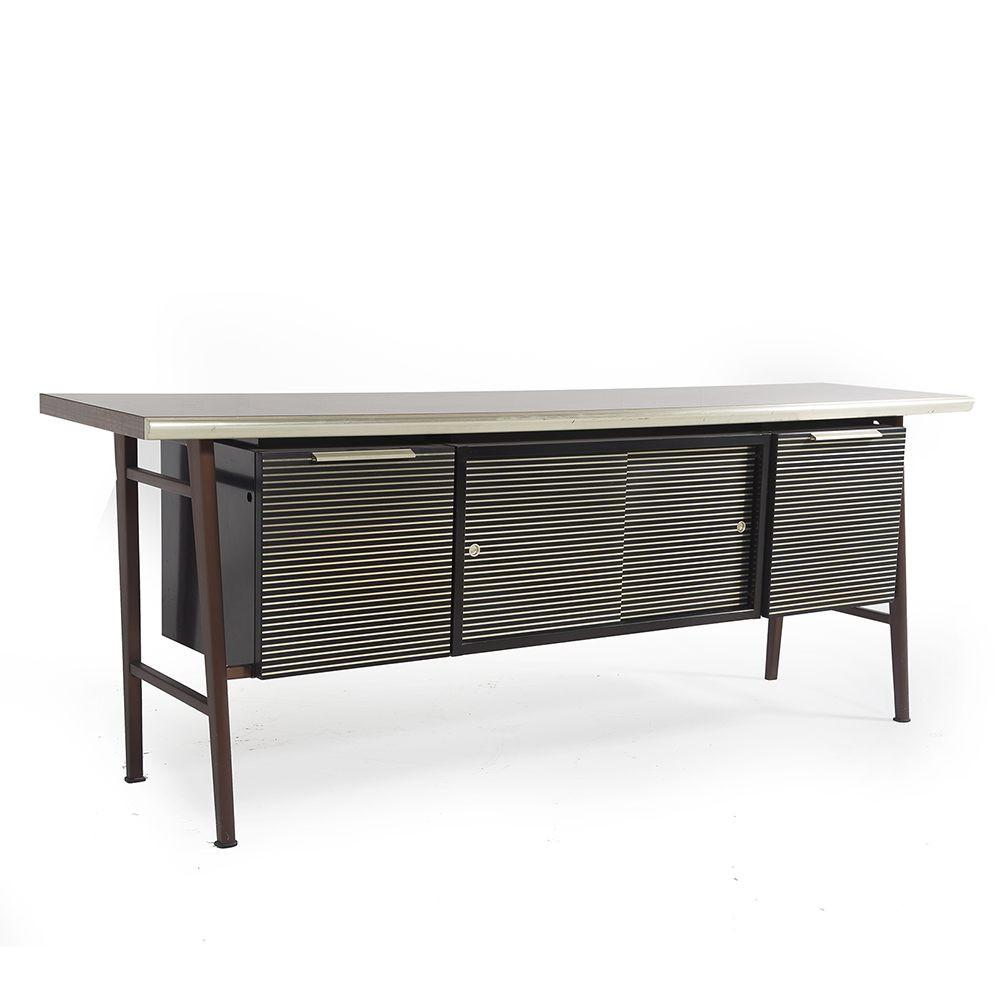 Black and Gold Office Cabinet Credenza