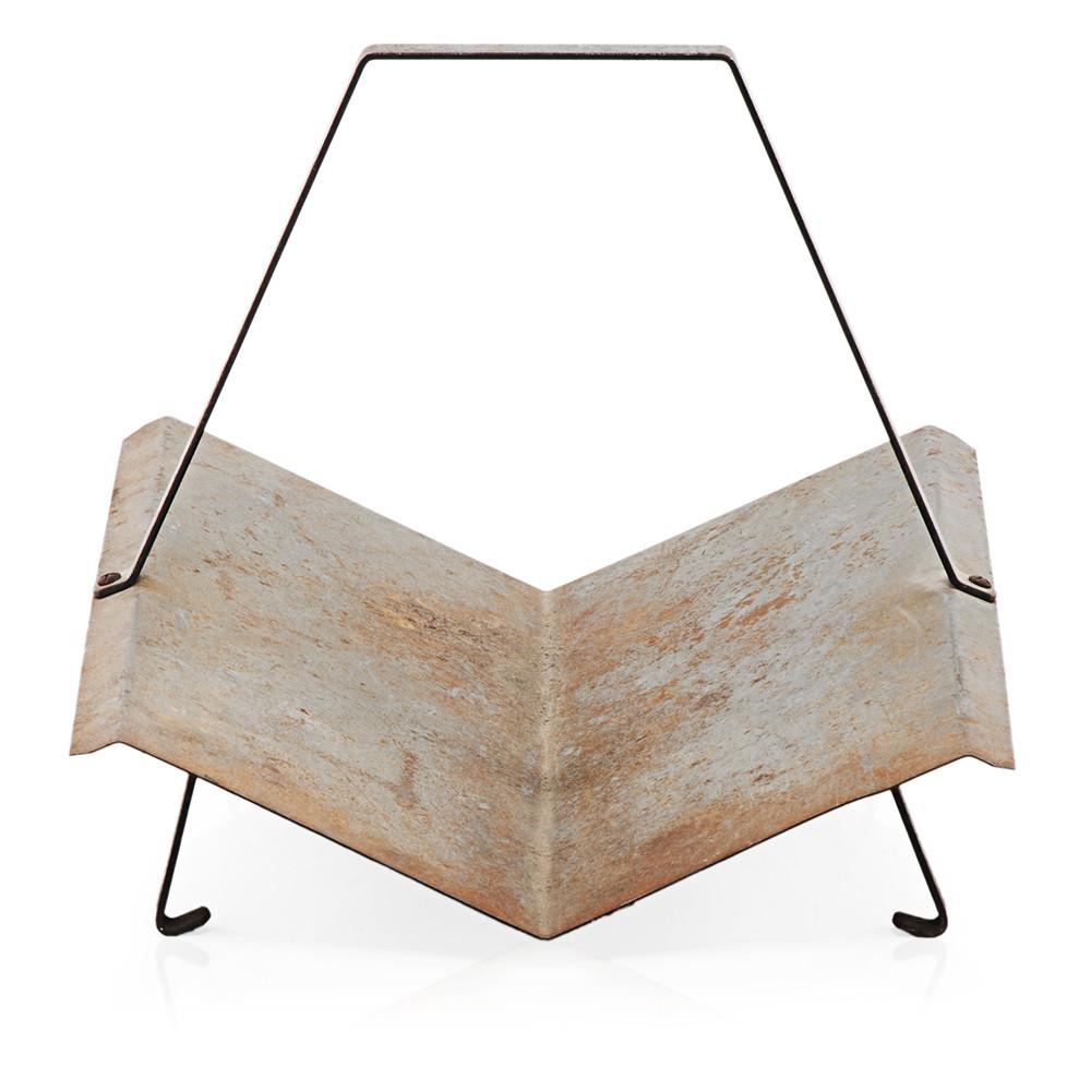 Rusted Metal Firewood Holder