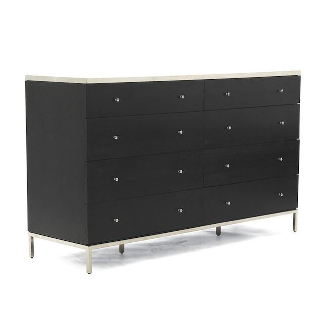 Black Contemporary Eight Drawer Buffet