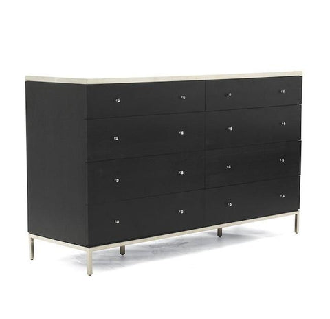 Black Contemporary Eight Drawer Buffet