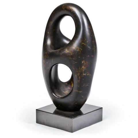 Black Abstract Double Cut Out Sculpture (A+D)