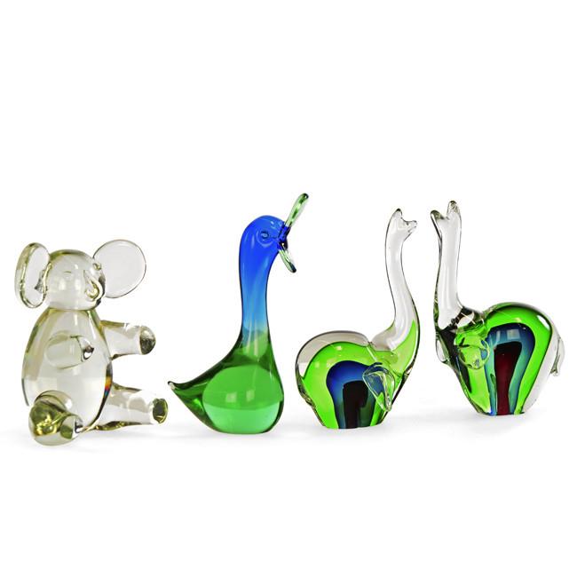 Clear Glass Koala Animal Sculpture