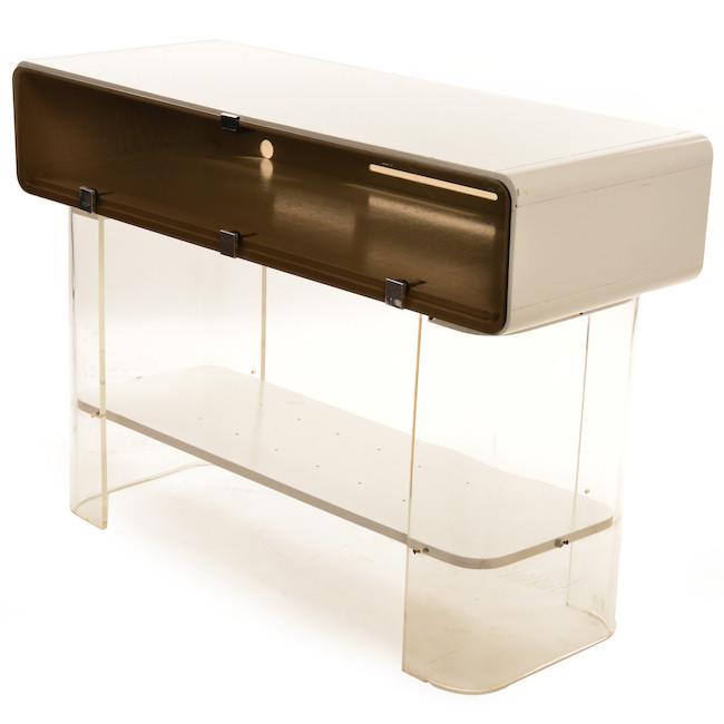 Lucite & White Console