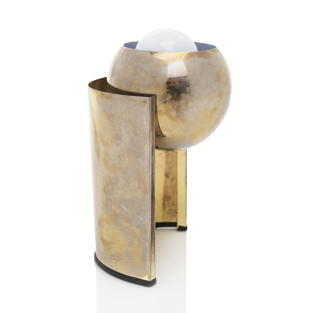 Small Brass Deco Ball Table Lamp