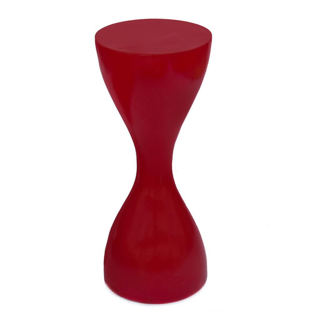 Hourglass Pedestal - Dark Red