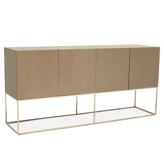 Milo Baughman Silver Steel Console