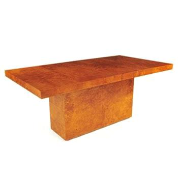 Milo Baughman Burl Wood Dining Table
