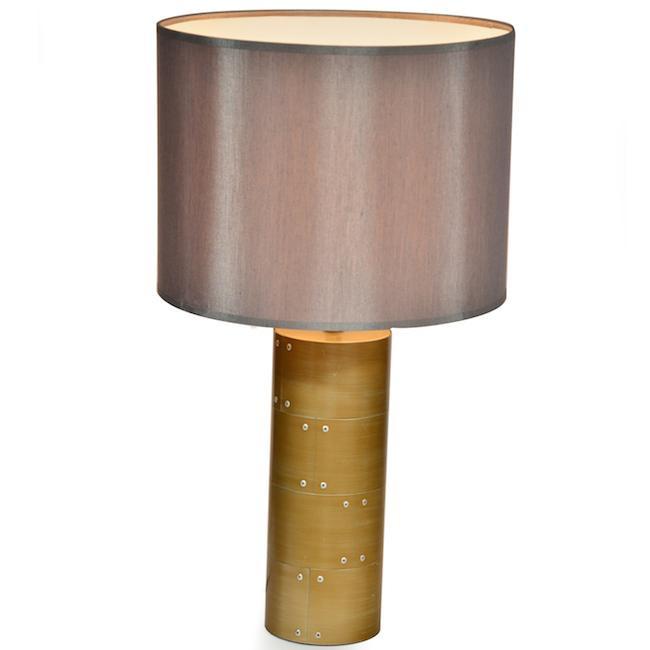 Brass Cylinder Table Lamp