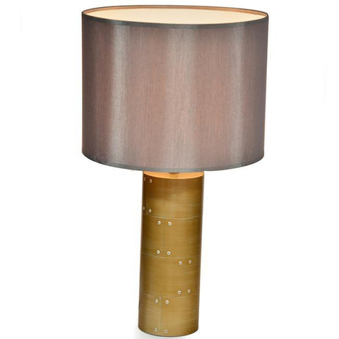 Brass Cylinder Table Lamp