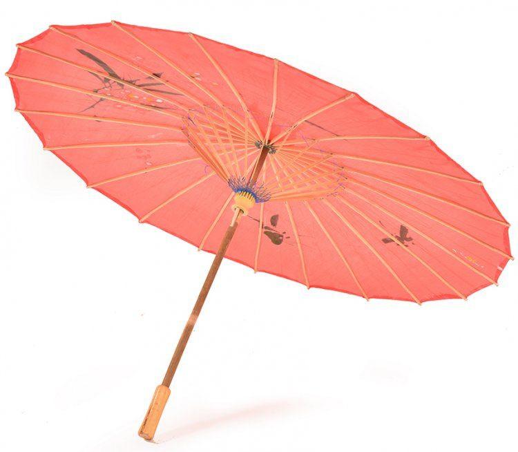 Yellow Umbrella Holder with 5 Parasols (A+D)
