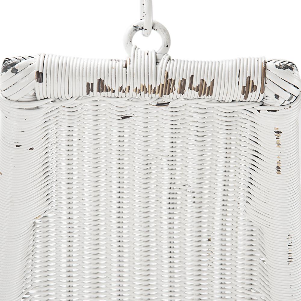 White Wicker Hanging Banana Chair